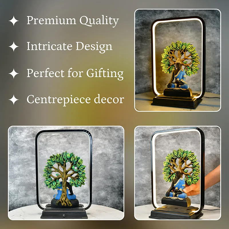 Buddha & Bodhi Tree Resin Showpiece media 3