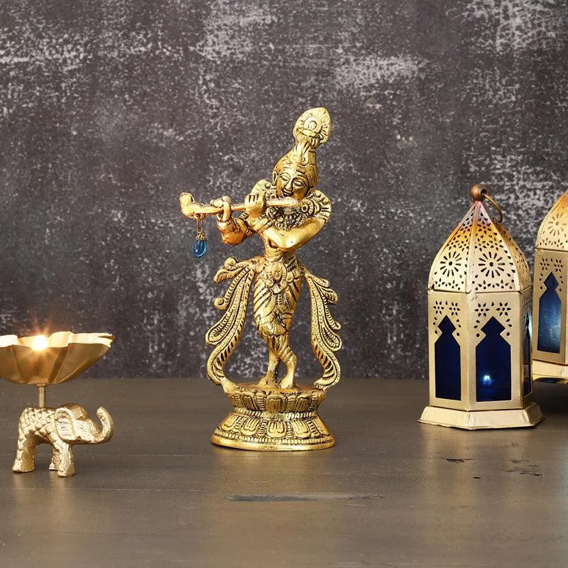 Graceful Krishna Idol Gift Box media 1