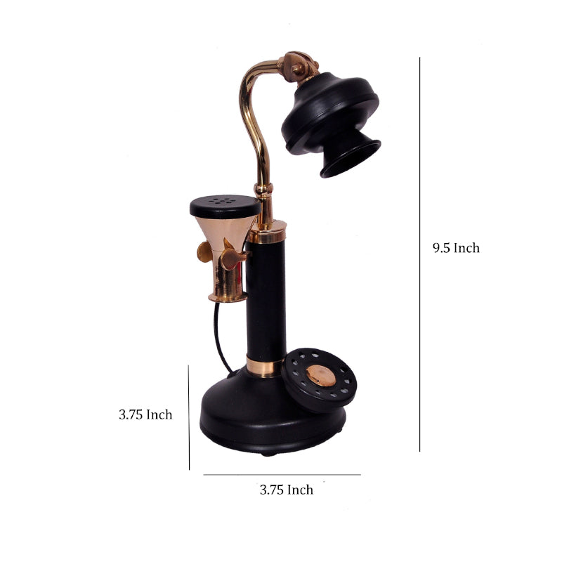 Roma Antique Telephone Showpiece -  Gold & Black media 4