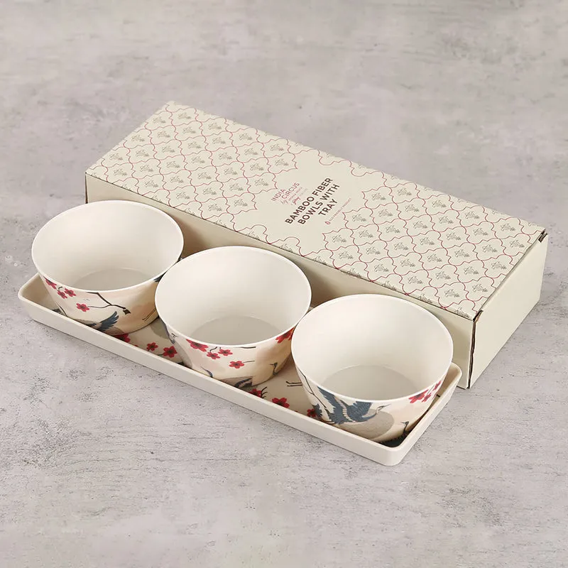 India Circus Sonnet Bone China Snack Bowl With Tray (150 mL) - Four Piece Set media 4