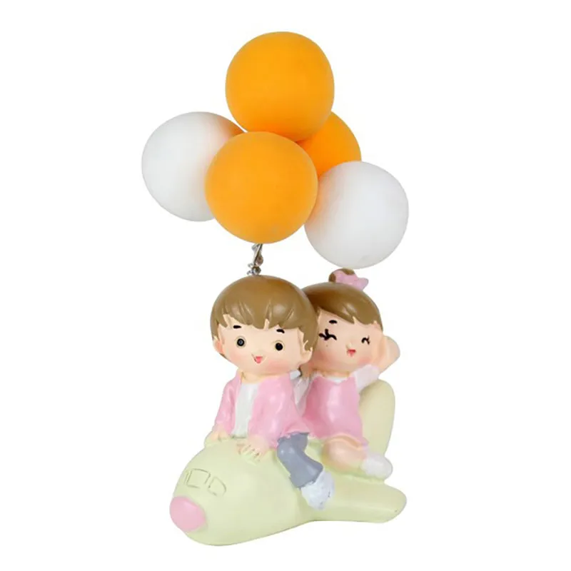 Young Love In Air Resin Showpiece - Yellow media 3