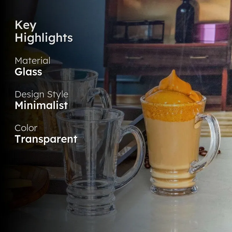 Repex Glass Tea Cup (220 mL Each) - Set of Six media 2