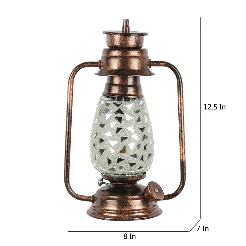 Dvija Mosaic Lantern Iron Wall Lamp - Copper media 5