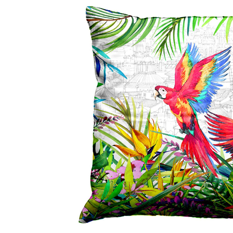 Vibrant Macaw Printed Cushion Cover Set - Set Of Two media 6
