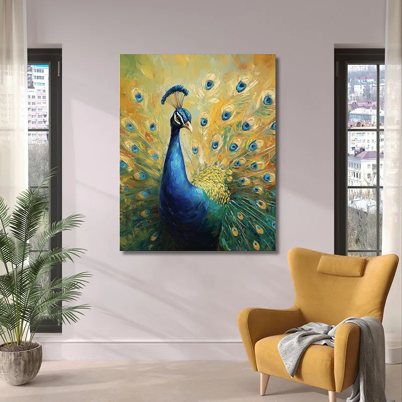 Peacock Majesty Wall Painting media 1