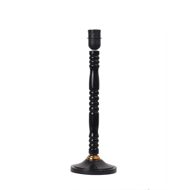 Foundry Light Table Lamp With Wooden Base - Ivory,Black media 5