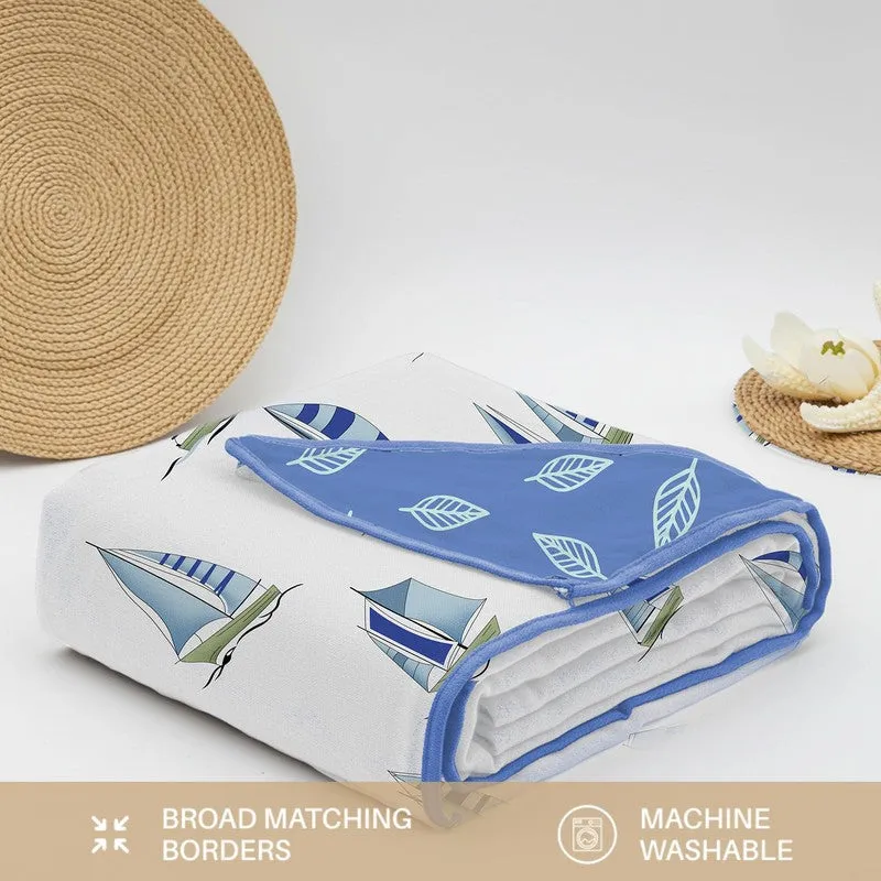 Urban Space Seaside Boat Reversible Blanket - Blue media 7