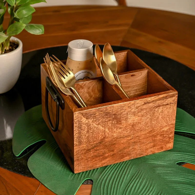 Katcha Wooden Cutlery Holder media 5