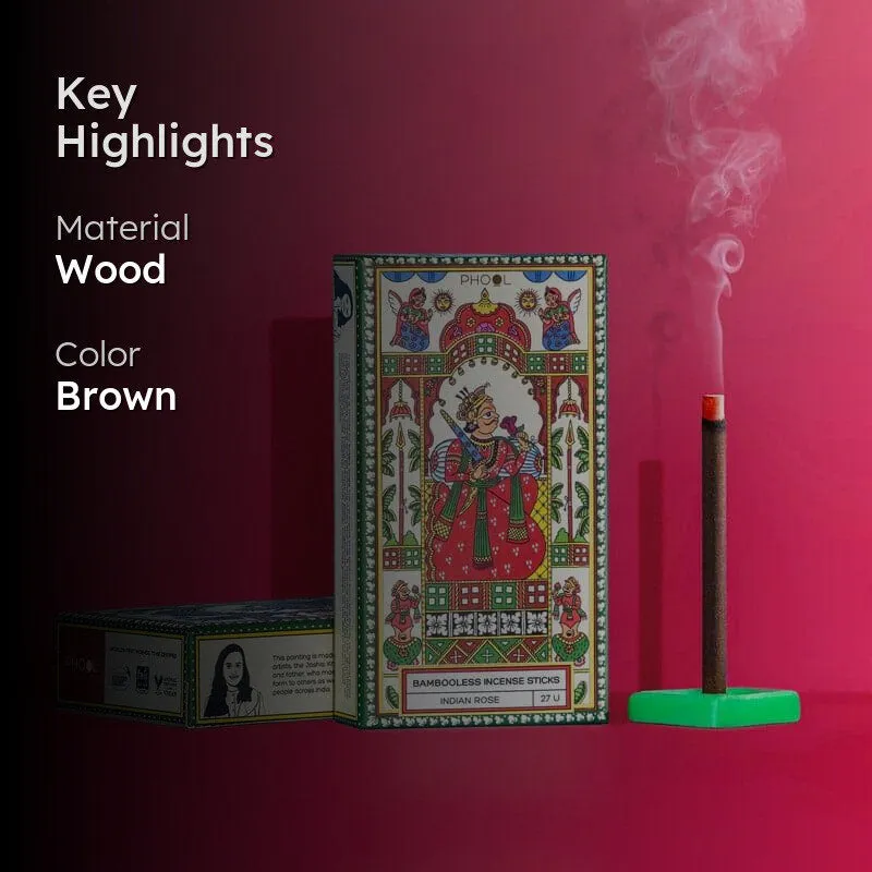 Phool Bambooless Incense Sticks (Indian Rose) - Set Of Forty - 2