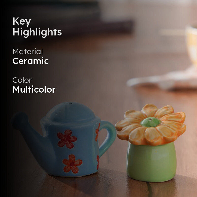 Flower Pot Salt & Pepper Set - Set Of Two media 2