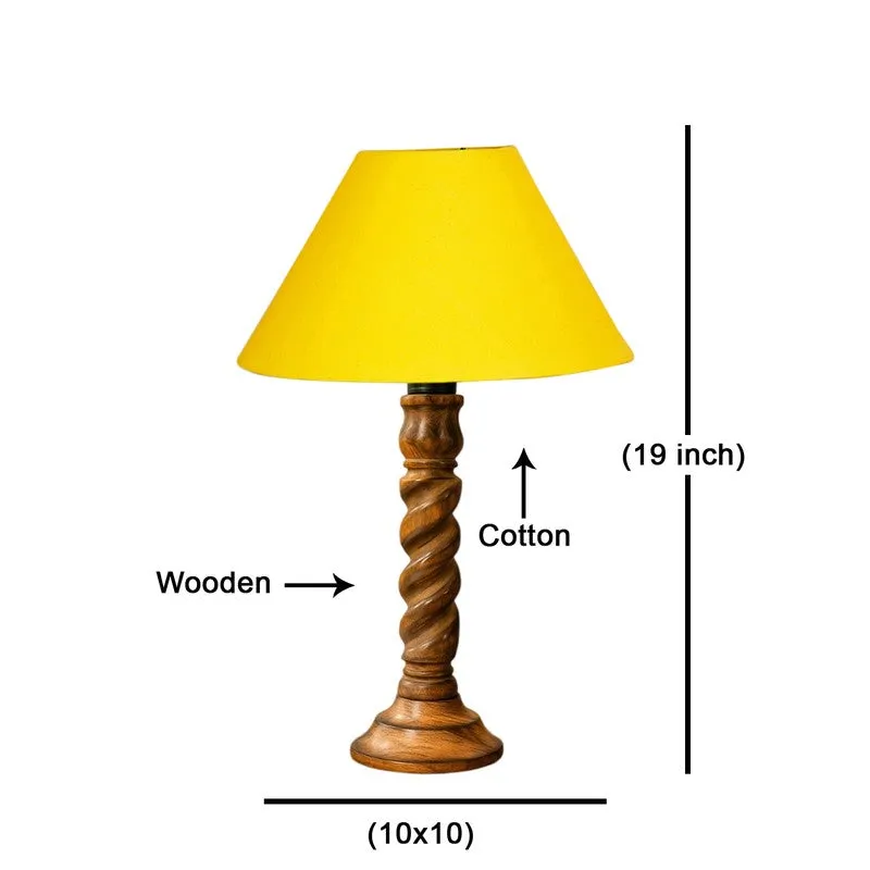 Elvane Vyno Wooden Table Lamp - Yellow media 8