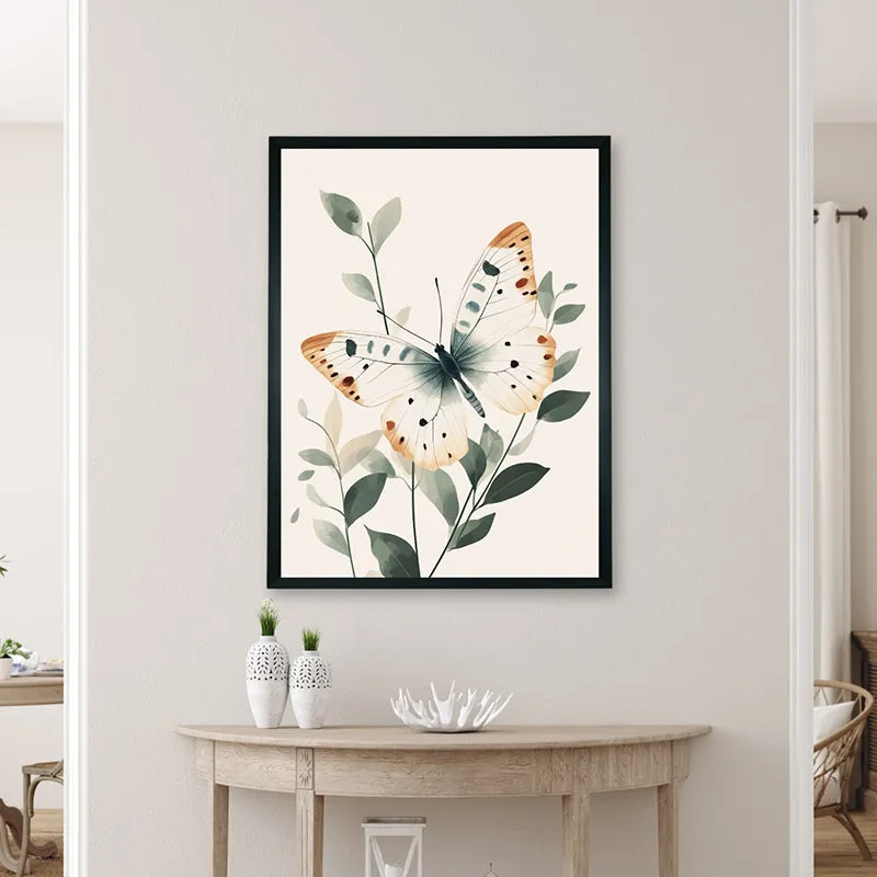 Botanical Butterfly Canvas Wall Art With Resin Frame media 4