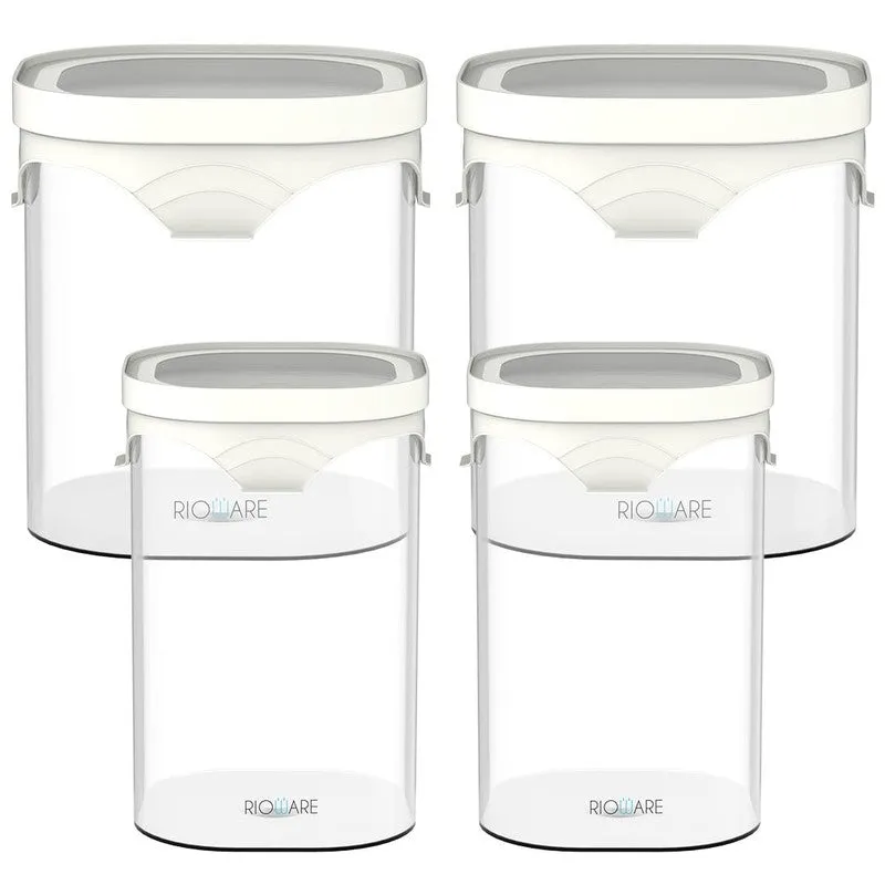 Rioware Snap Seal Borosilicate Glass Jar (1000,450 mL Each) - Set Of Four media 3