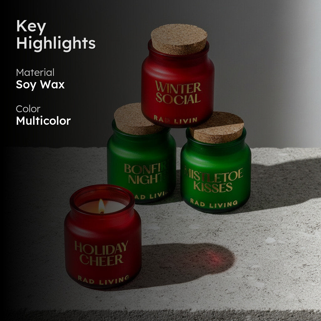 Season's Greetings Soy Wax Candles - Set of Four media 2