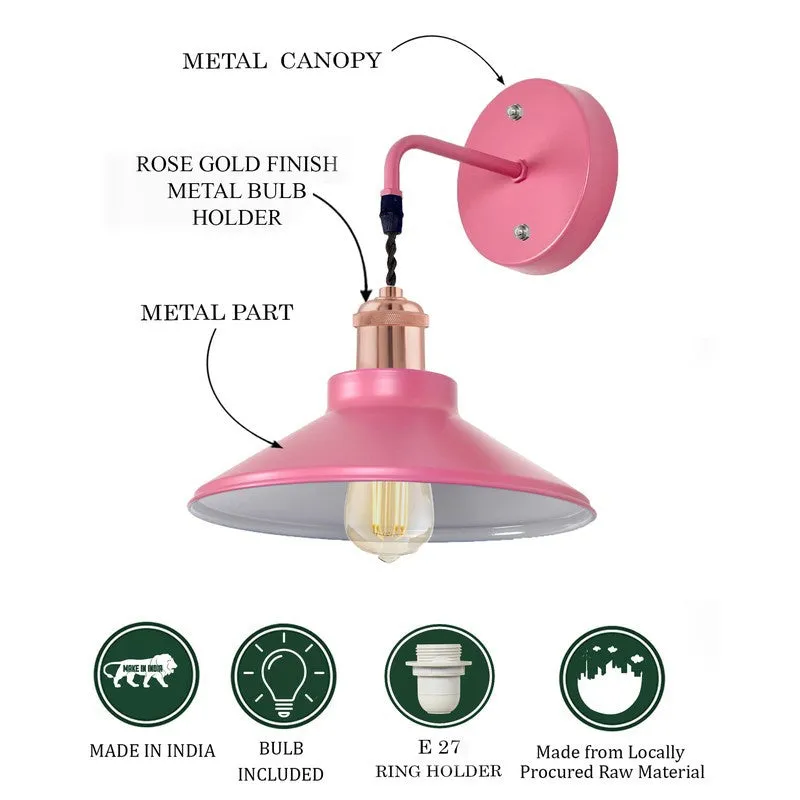 ZenithAura Multi-Choice Metal Wall Lamp - Pink media 6