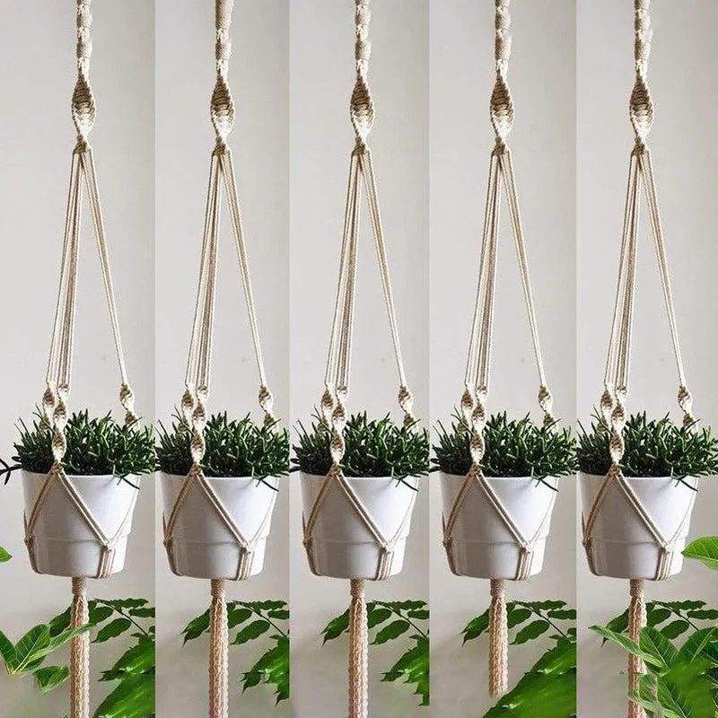 Neyna Macrame Planter - Set Of Five media 1