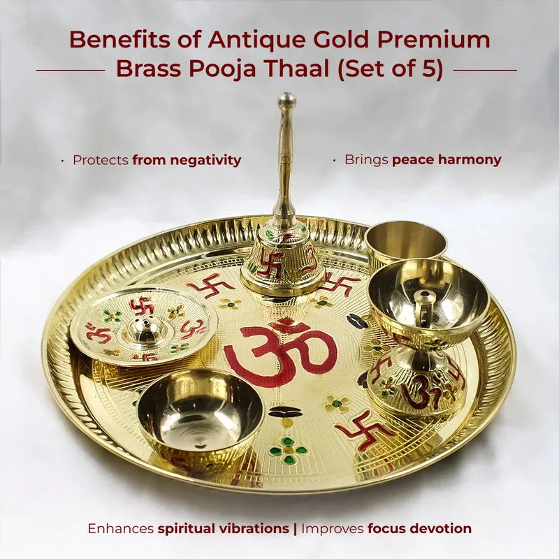 Anant Devotional Brass Pooja Thali media 6