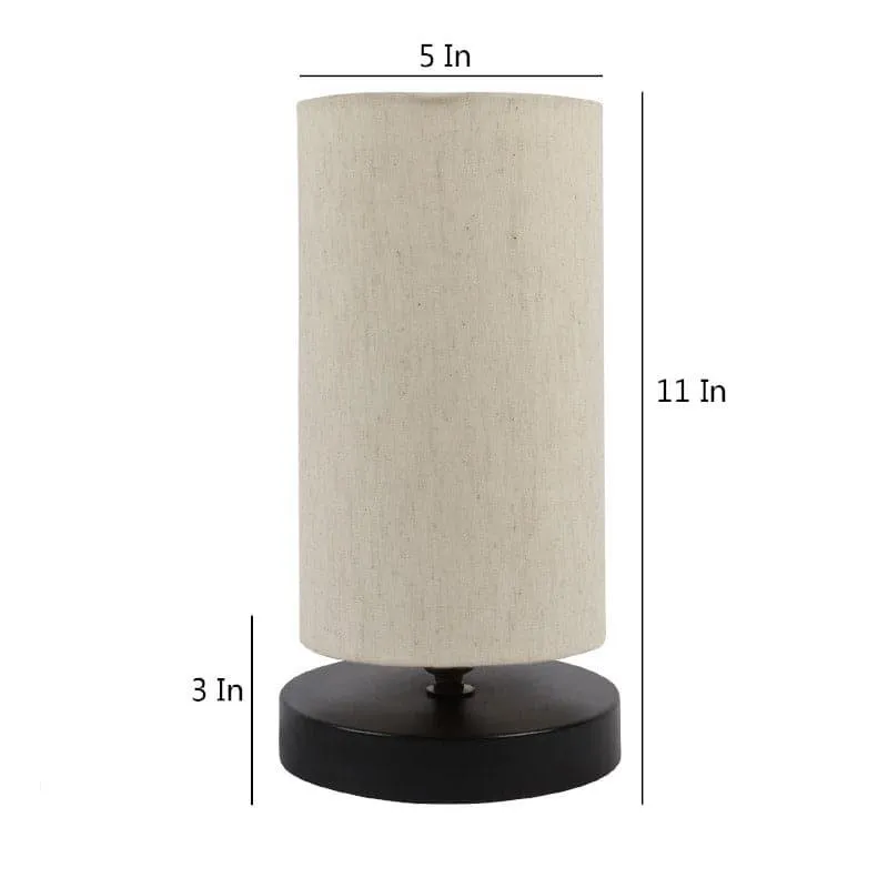 Marama Torine Fabric Table Lamp - White,Black media 5