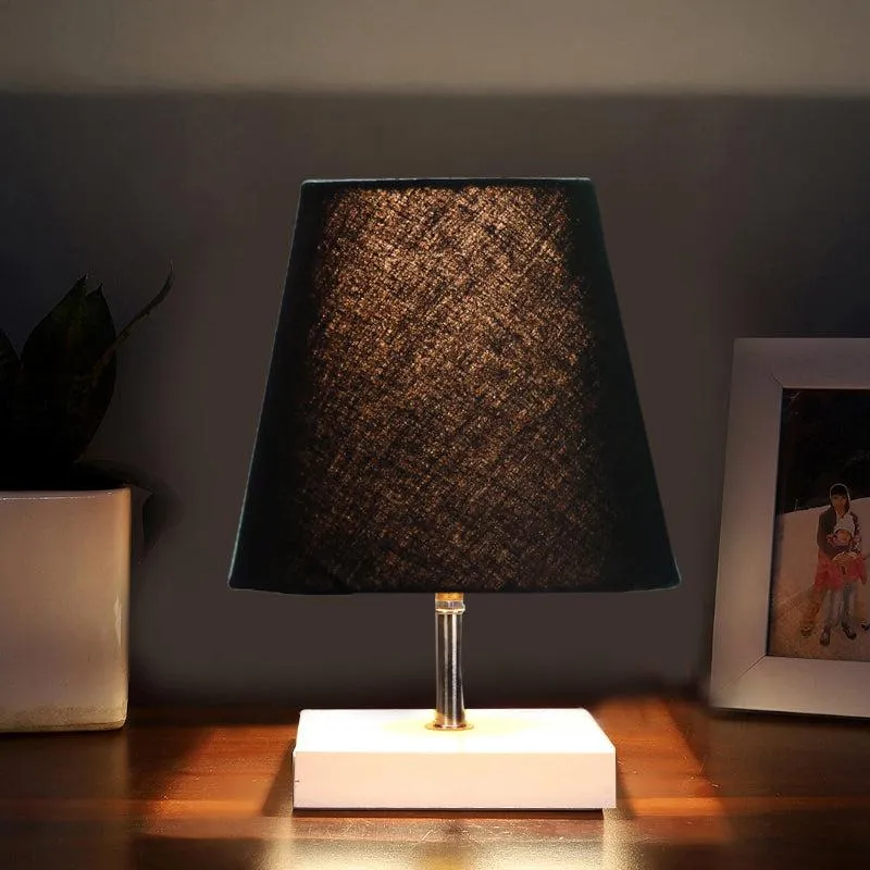 Alsa Fabric Table Lamp - Black,White media 1