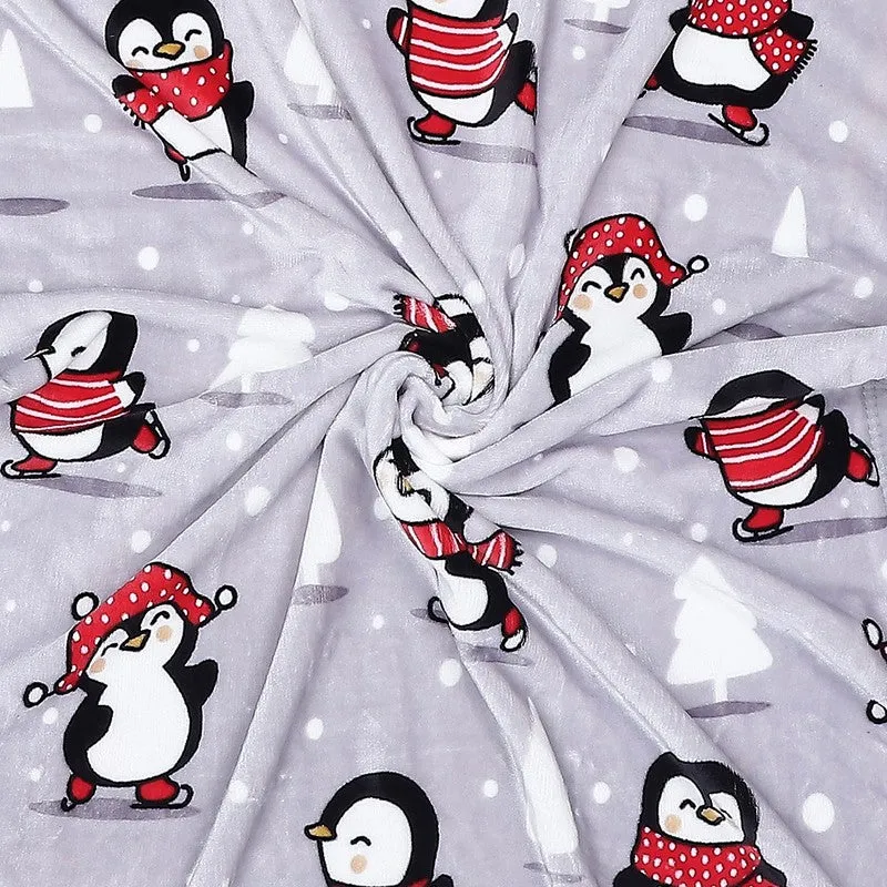 Monte Carlo Penguin Playtime Blanket (Grey) - 600 GSM media 6