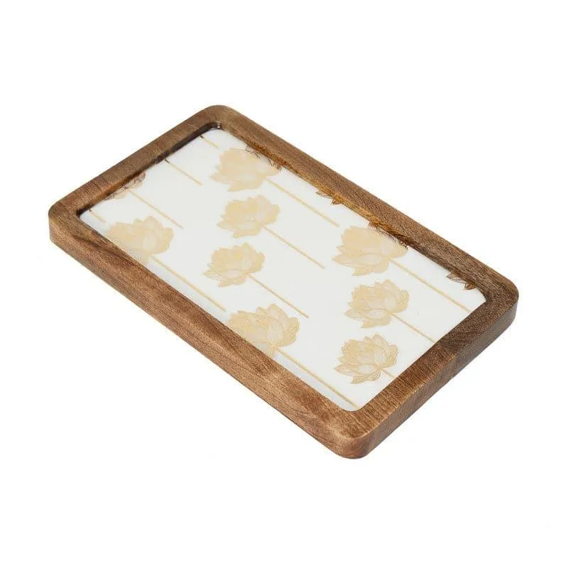 Jeannine Leafy Wood Platter media 3