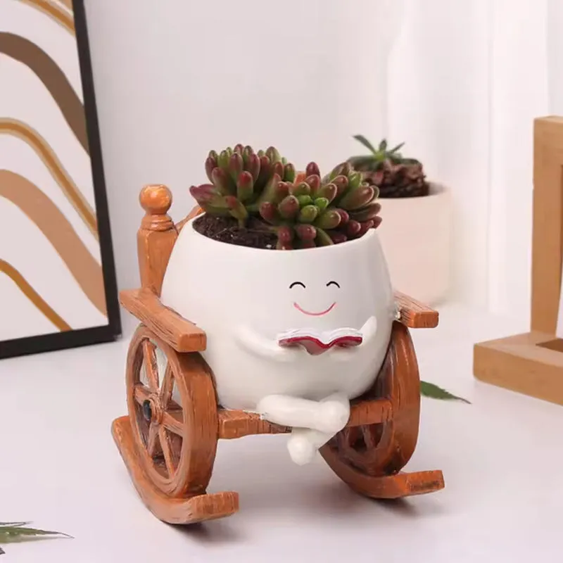 Rocking Chair Resin Planter media 6