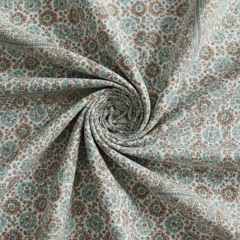 Sienna Ethnic Cotton Bedsheet (Brown) - 180 TC media 5