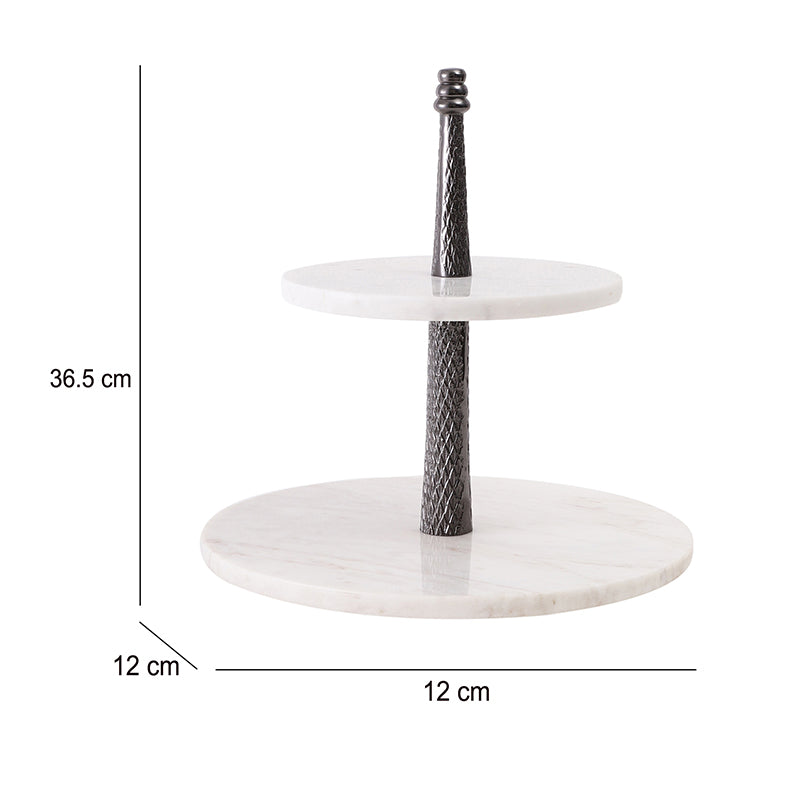 Malach Two Tiered Marble Platter - Black media 7