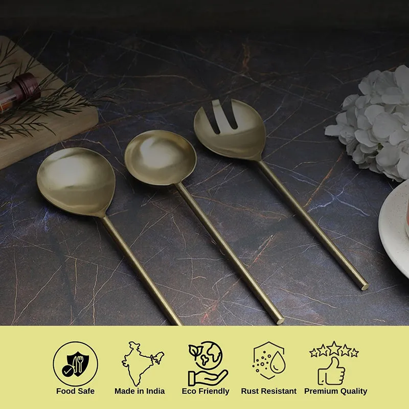 Zarifa Stainless Steel Serving Spoon - Set Of Three media 5
