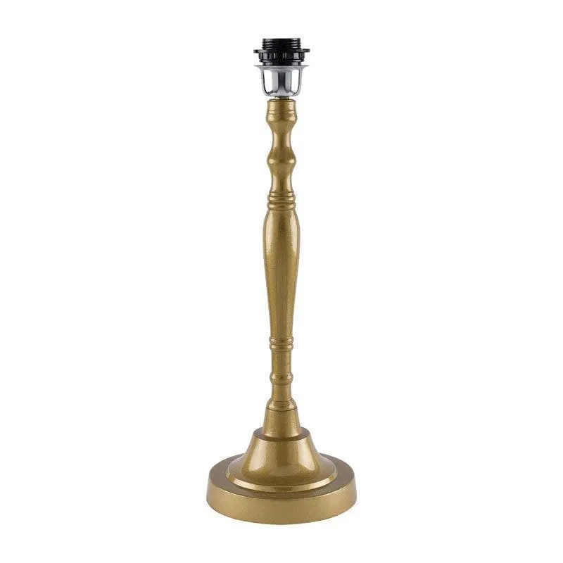 Imperial Gold Fabric Table Lamp With Drum Shade - Gold,Beige media 4