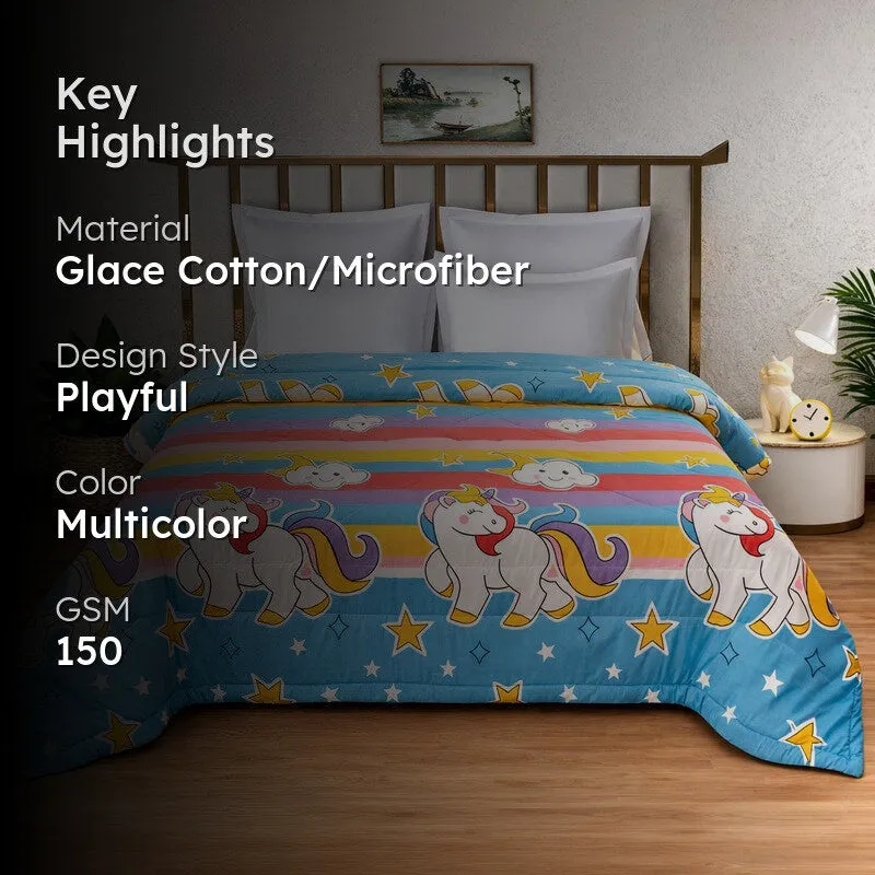 Magic Unicorn Microfiber Kids Comforters - 150 GSM media 2