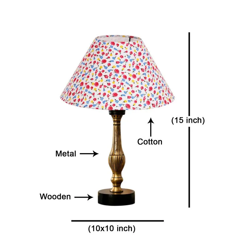 Aurelo Miro Floral Wooden Table Lamp - Multicolor media 8