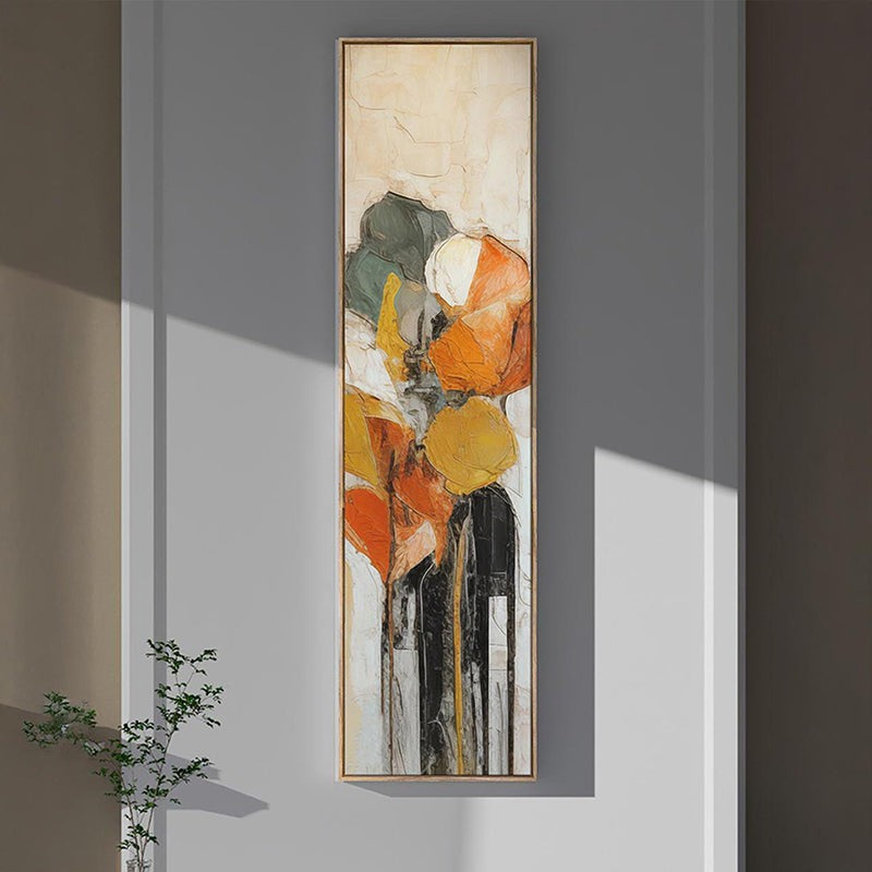 Tangerine Dreams Abstract Canvas Wall Art With Frame - Orange media 6