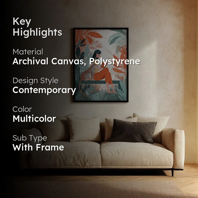ForestReverie Canvas Wall Painting - Black Frame media 2