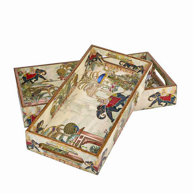 Hastina Wood Serving Tray (Medium & Small) - Set Of Two media 5