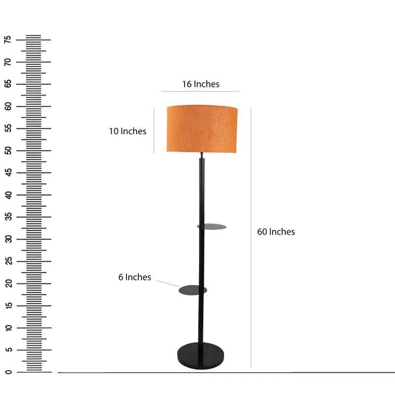 Kyomi Musa Floor Lamp With Shelf media 7