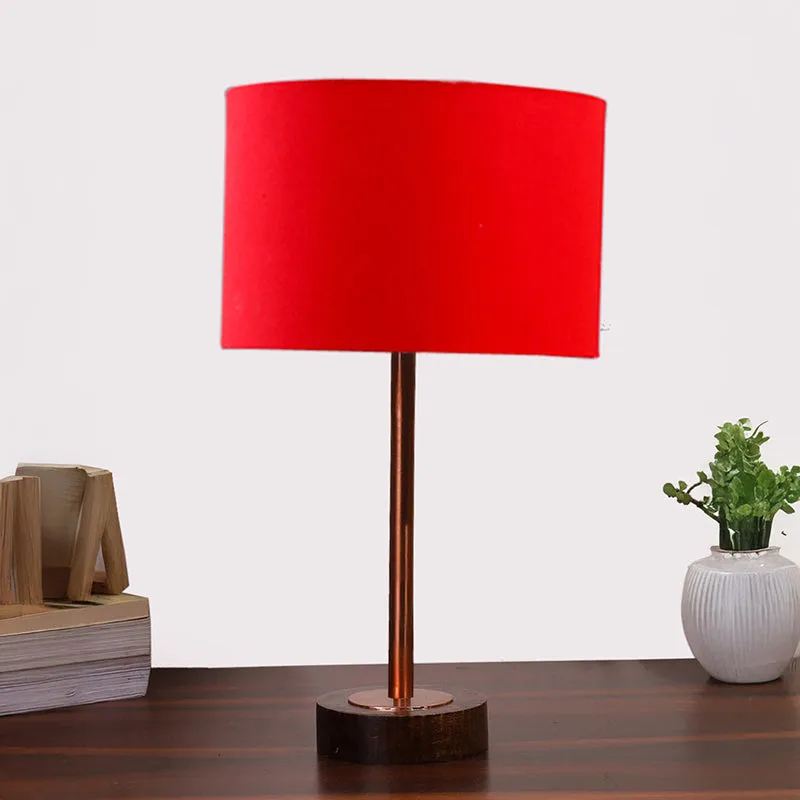 Cotin I Rodin Wooden Table Lamp - Red,Copper,Brown media 3