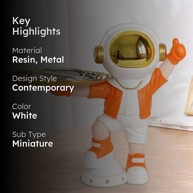 Astronaut Serve Showpiece - Orange media 2