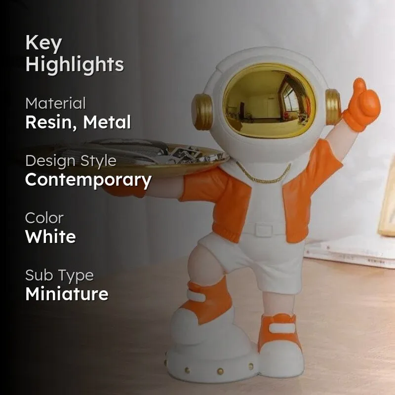 Astronaut Serve Showpiece - Orange media 2