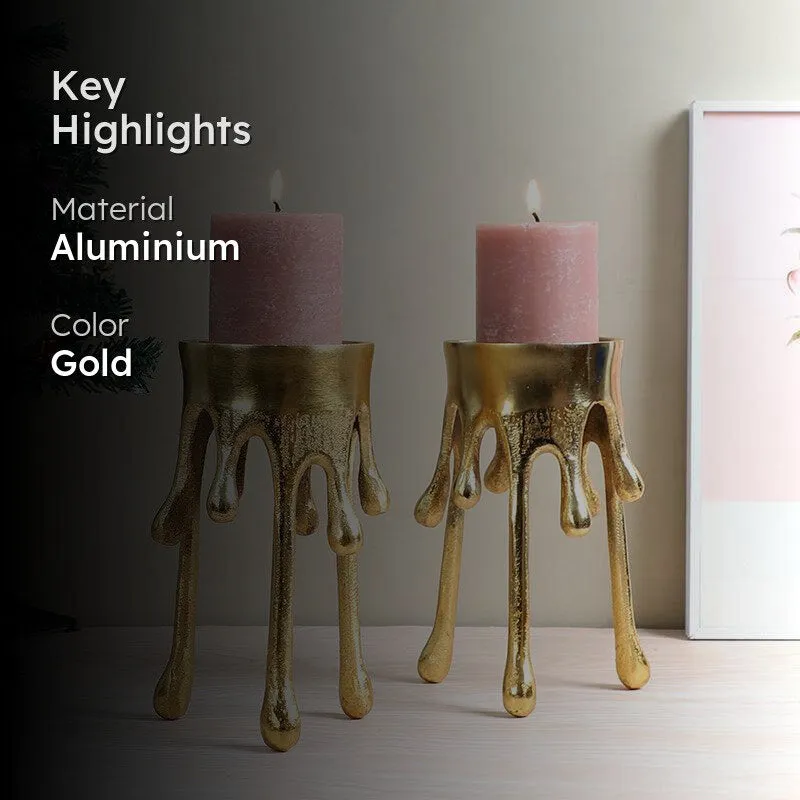Midas Drip Candle Holder - Set Of Two media 2