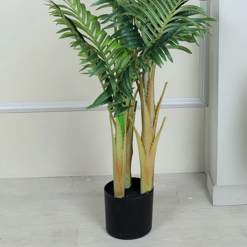 Artificial Arica Palm Plant With Black Fiber Pot - 5.2 Feet media 4