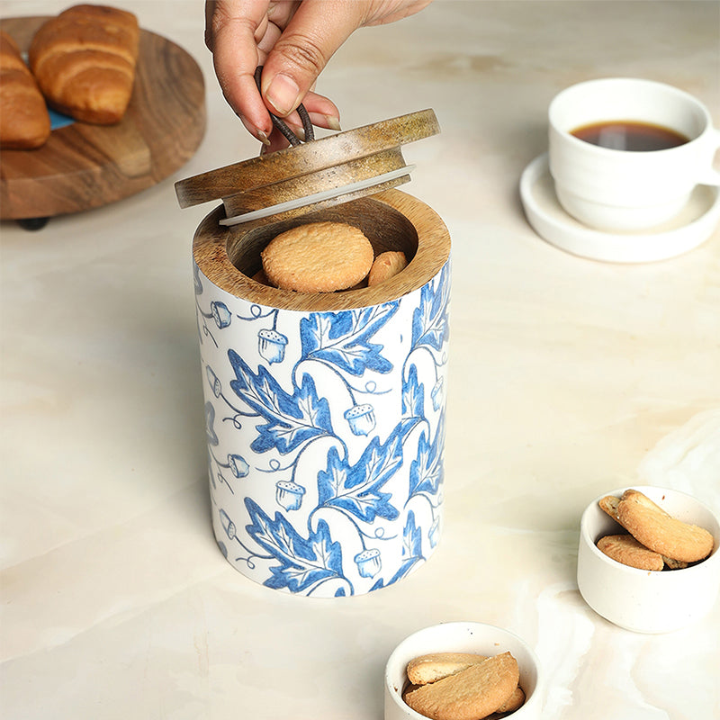 Vaso Wood Jar With Airtight Lid - 700 mL