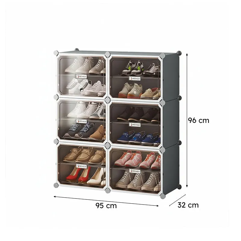 Footprint Grey Plastic & Metal Shoe Racks media 10