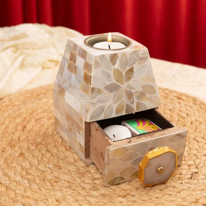 Vajra Candle Holder With Drawer media 4