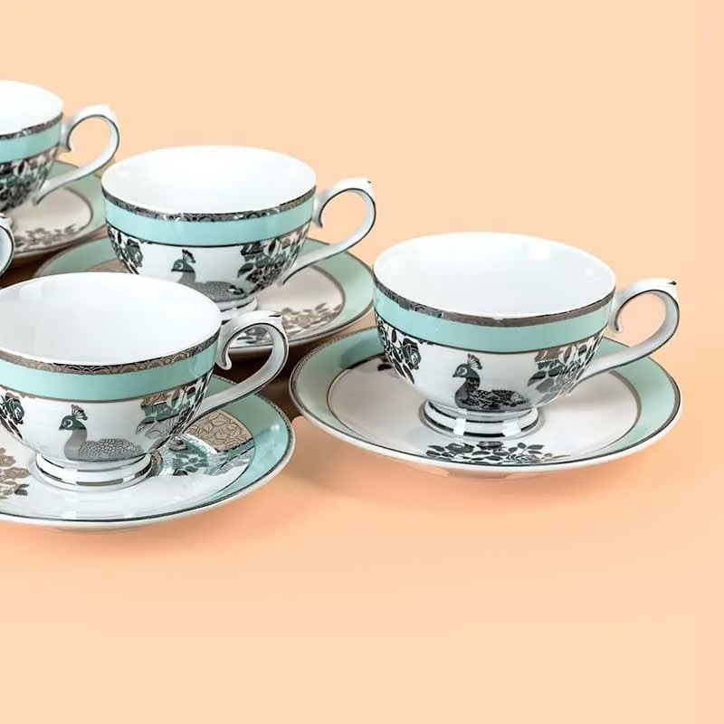 Plume Tea Cup & Saucer - Set of Six media 4