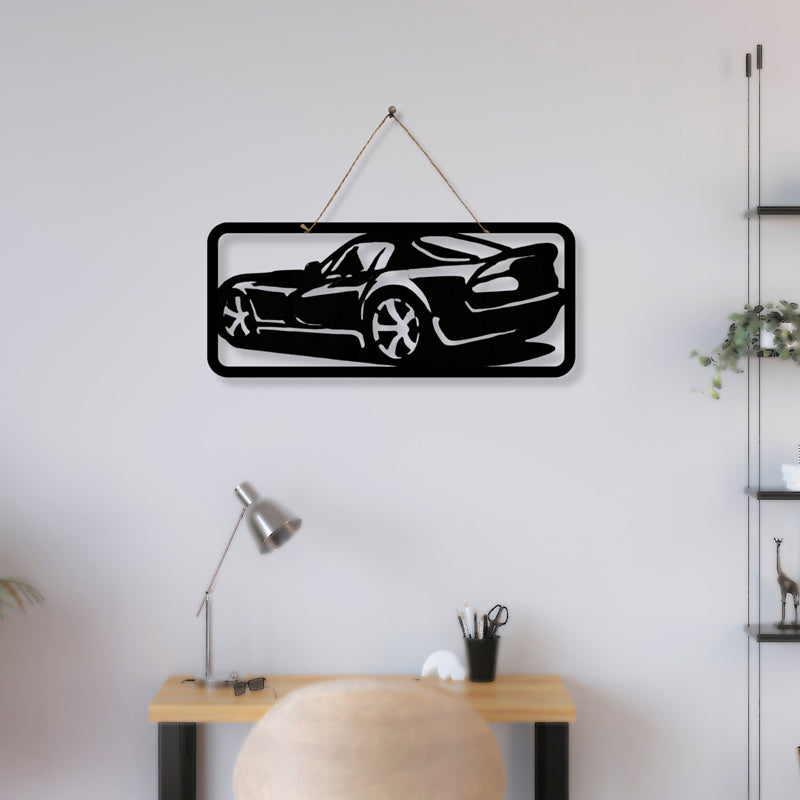 Car Silhouette I Iron Wall Accent