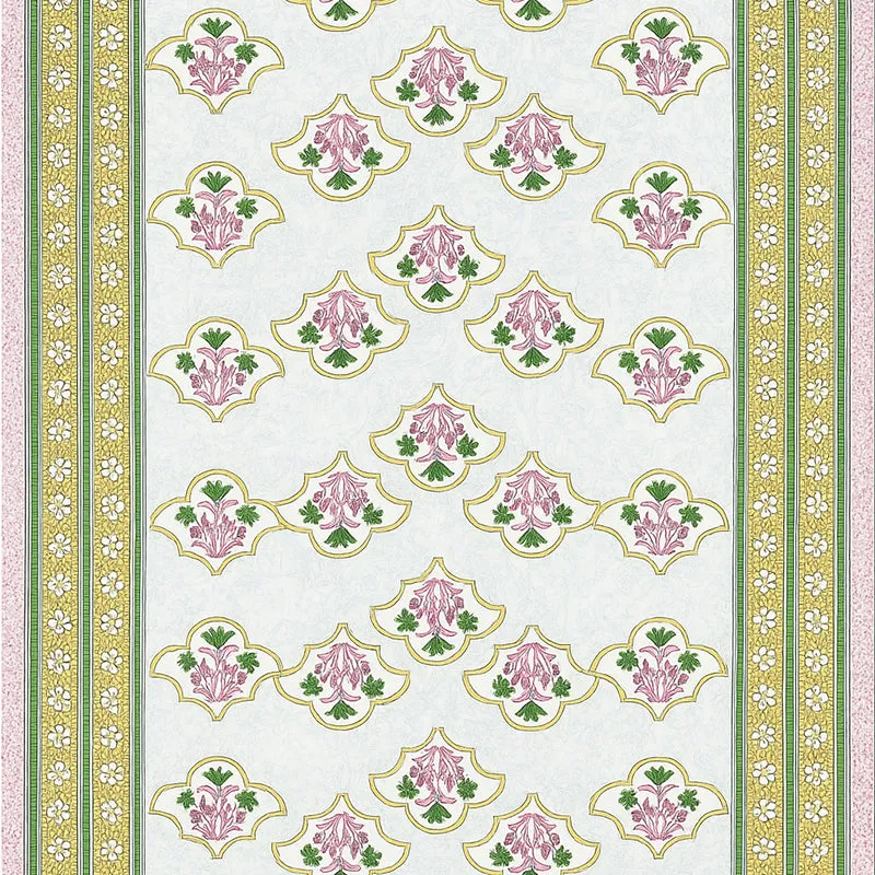 Ishani Cotton Bedsheet (Mustard, Pink) - 180 TC media 4
