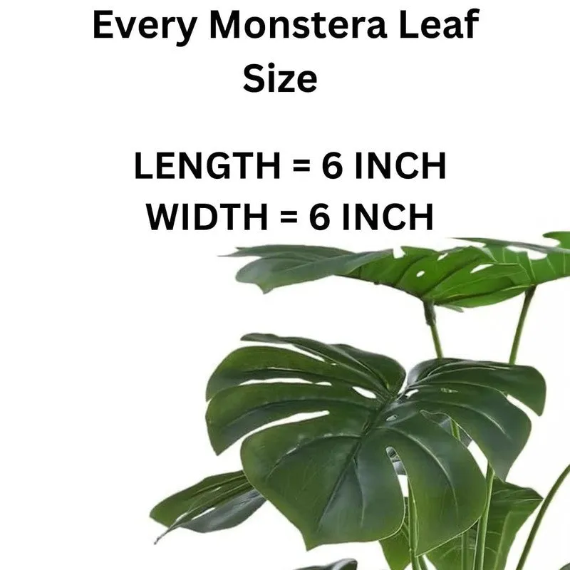 NeoBotanica Artificial Monstera Plant - 2.1 Feet media 6