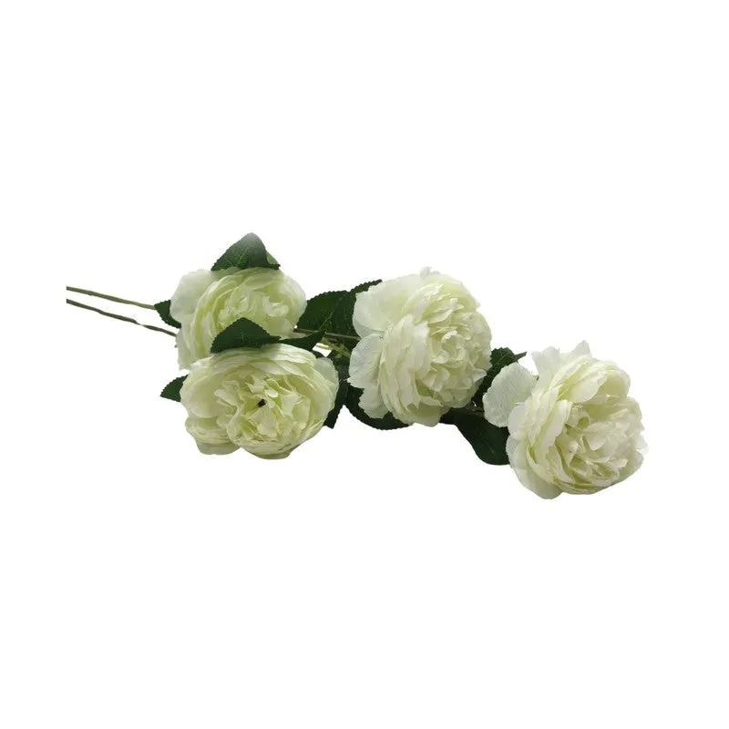 Lifelike Artificial Rose Flower With Natural Touch (White) - Set of Three media 4