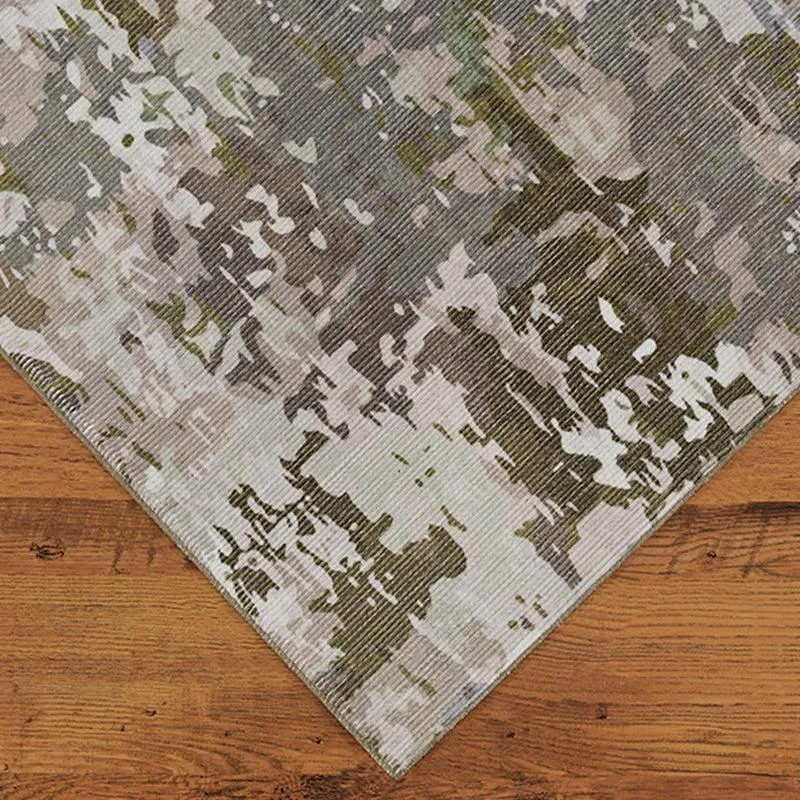 Aria Abstract Carpet - Olive media 4